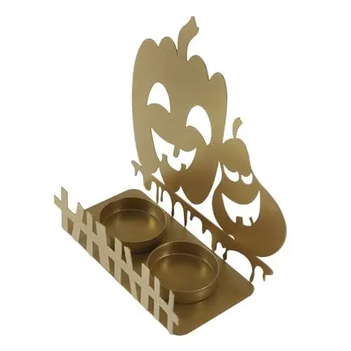 Produktbild: Cabilock Geisterkerzenhalter Halloween Dekoration Halloween Kerzenlichtständer Kürbisgeister Kerzenständer Votivkerzenhalter Halloween Kerzenlichthalter Teelichthalter Aus Eisen