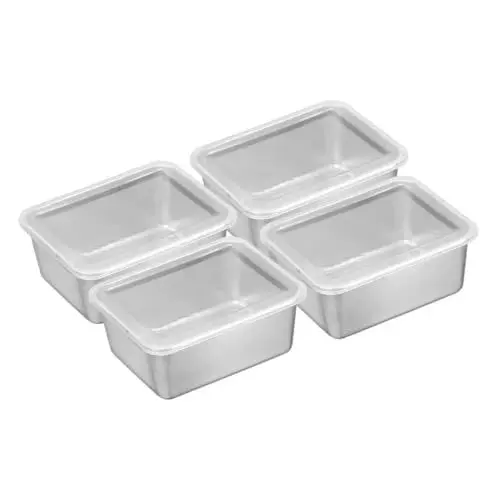 Produktbild: Cabilock Gemüsebox Kühlschrank 4er Set Kleine Frischhaltedosen Wiederverwendbare Gemüseboxen Für Kühlschrank Tragbare Lebensmittelbehälter Für Obst Und Gemü Ideal Für Die Aufbewahrung Von Snacks Und