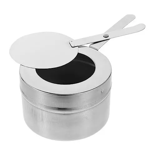 Produktbild: Cabilock Gericht Edelstahl-Brennstoffbox Fondue-Brennstoff Campingkocher Holzkohlegrill-Zubehör Rucksack-Herd Edelstahl-Brennstoffhalter Chafing Dish Brennstoff Outdoor-Kochherd