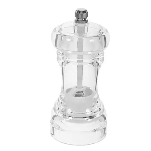 Produktbild: Cabilock Gewürzflaschen Pfeffermühle Behälter Mit Deckel Schleifer Acryl Shaker Acryl- -salz Nachfüllbares Salz Pfefferkorn Automatische Mühle Flaschenmühle Chili Würze Metall Weiß