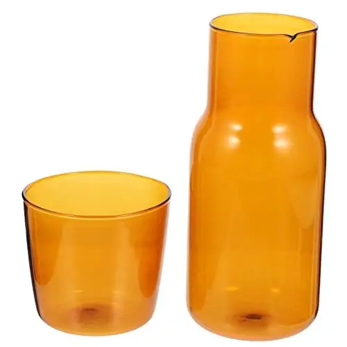 Produktbild: Cabilock Wasserkrug-set Aus Borosilikatglas – Großes Fassungsvermögen Leicht Auszugießen Ideal Für Getränke Säfte Und Cocktails
