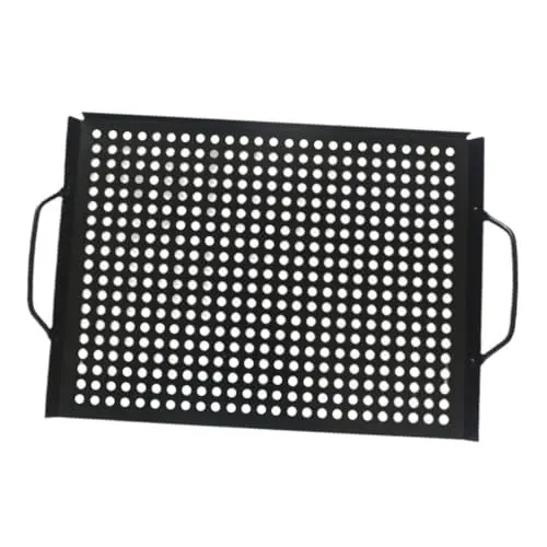 Produktbild: Cabilock Grillplatte Grill Grillpfanne Antihaft-Backform Camping-Grillplatte Antihaft-Pizzapfanne Antihaft-Steakpfanne Eisen Schwarz