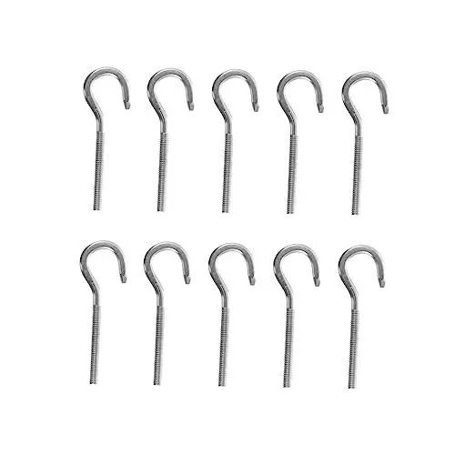 Produktbild: Cabilock 10stücke Edelstahl Schraubhaken Praktische Aufhängung Für Gartenwerkzeuge Dekoration Leichte Gegenstände Hochwertiger Stabiler Und Rostfreier Metallhaken Für Innen Und