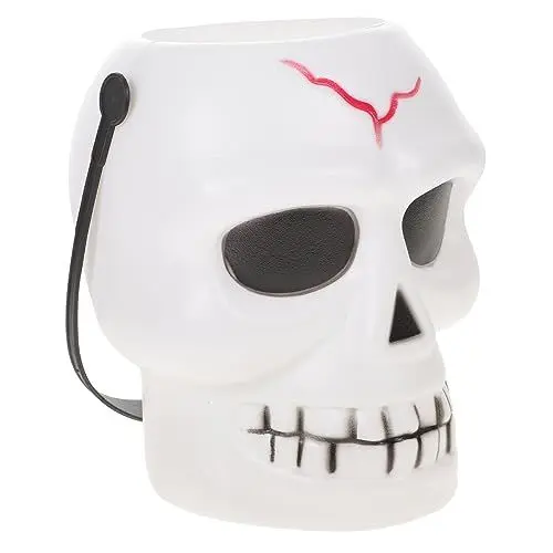 Produktbild: Cabilock Halloween Schädel Süßigkeiten Eimer Handliches Deko Behältnis für Halloween Feiern für Partys aus Robustem nicht Leuchtend