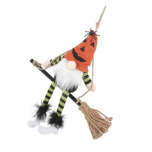 Produktbild: Cabilock Hexenbesen Ornament Girlande Hängende Hexenfigur Hängende Hexenpuppe Festival Hexenfigur Halloween Versorgung Haushalt Hexendekoration Halloween Partydekoration Bunt Aus