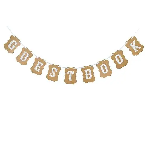 Produktbild: Cabilock Hochzeitsgästebuch-banner Schreibtischdekoration Hochzeits-wimpelkette Buchstabe Buch Party-dekoration