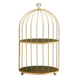Produktbild: Cabilock Käfig Dekoration 2 Etagen Cupcake St?nder Metall Vogelk?fig Schmuckst?nder Tortenst?nder Kuchenst?nder Tablett Organizer Muffin Etagere Ostern Tischdeko Dekoration Käfig Dekoration