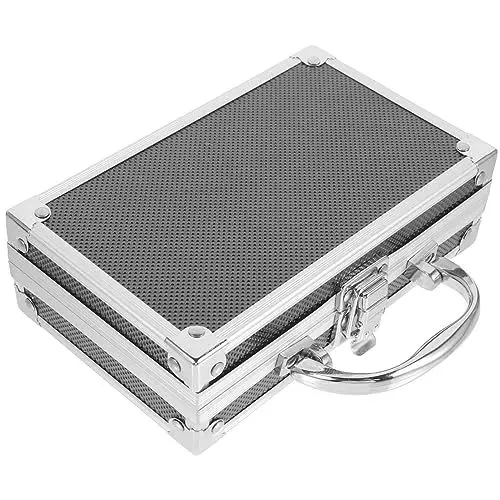 Produktbild: Cabilock Kasten Tragetasche Mit Werkzeuggriff Toolbox-organizer Mehrzweck-werkzeugkoffer Reisekoffer Zubehörbox Maschinenkoffer Tattoo-koffer-organizer Aluminiumlegierung Lagerung Container