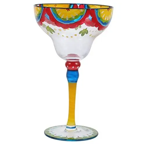 Produktbild: Cabilock Handgemalter Margarita Weinglas Goblet Einzigartige Handgefertigte Gläser Für Partys Hochzeiten Und Besondere Anlässe Charmant Und Kreativ Gestaltet