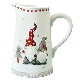 Produktbild: Cabilock Weihnachten Milchkanne Porzellan Weihnachten Milchkanne: Santa Sahnekännchen Soßenkanne Wasserkanne Milch Karaffe Milchkännchen Kaffeekanne für Kaffee Wasser Eistee