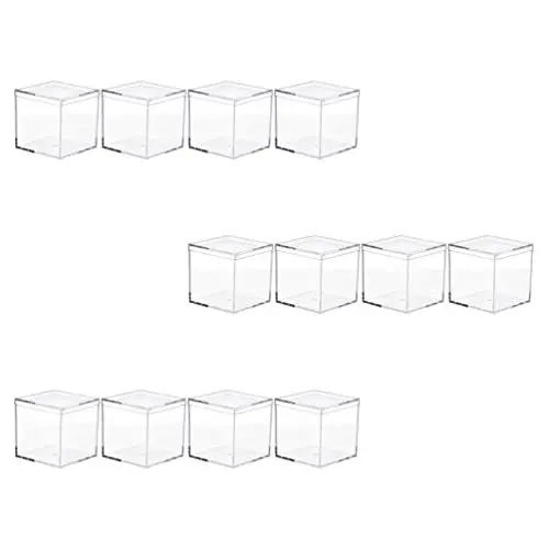 Produktbild: Cabilock Klar Acryl Kunststoff Platz Cube Candy Party Behandeln Box Display Box Für Candy Kaffee Trinken Schoten Tee Pakete Transparent 12Pcs