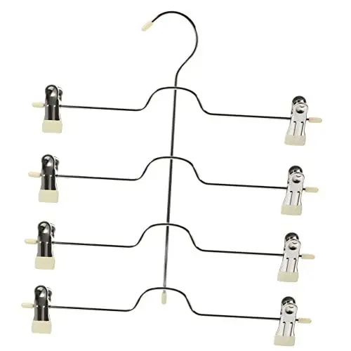Produktbild: Cabilock Robuster Kleiderbügel Aus Metall Mit Clips Rockbügel Für Hosen Platzsparender Kleider-Organizer Für Ihr Zuhause