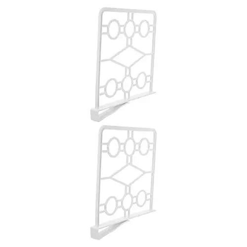 Produktbild: Cabilock Kleiderschrankteiler 2 Stück aus Kunststoff Verstellbar Transparent Schrankaufbewahrungsteiler für Kleidung Handtücher für Schrankorganisation und Platzersparnis