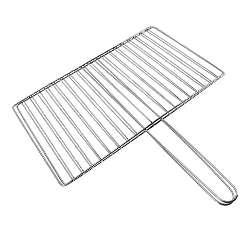 Produktbild: Cabilock Korb Für Den Außenbereich Mit Meeresfrüchten Kotelett Grillkörbe Grillkorb BBQ-fischhalter Picknick-grillnetz Steak-grillgestell Camping-Grill Rostfreier Stahl Gemüse Gitternetz