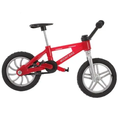 Produktbild: Cabilock Kuchendekoration Finger Fahrrad Tortenaufleger Kuchendeckel Fahrrad-Cupcake-Topper Fahrrad Für Sammlungen Luau-zubehör Junge Dekoration Mini-fahrradspielzeug Schmiedeeisen Rot