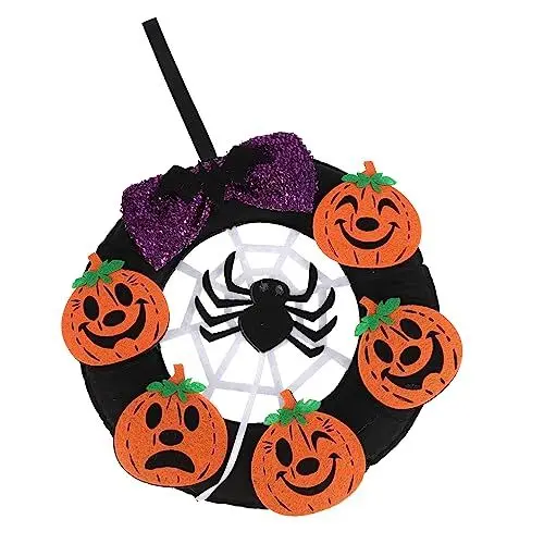 Produktbild: Cabilock Kürbis Kranz Halloween- Für Die Haustür Kränze Für Die Haustür Halloween-Kranz Girlande Türkranz Vorn Kranz Für Halloween Spukhaus Hängen Tür Kranz Chemiefasertuch