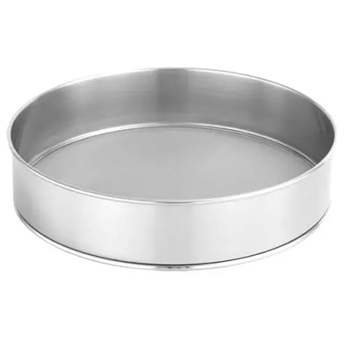 Produktbild: Cabilock Rundes Mehlsieb Edelstahl - Feinmaschiges Sieb zum Backen, Sieben, Pulverisieren - Küchenbackwerkzeug 25Cm