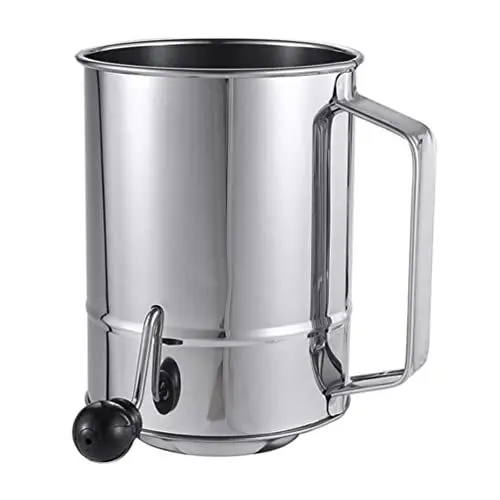Produktbild: Cabilock Mehlsieb Tasse Edelstahl Sieb Zuckersieb Backsieb Mehl Shaker Feinmaschig Fein Küchensieb mit Griff Mehl Reis Kuchen Bohnen Puderzucker Shaker für Zuhause Restaurant Küche