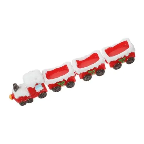 Produktbild: Cabilock Mini Weihnachtszug Mit Schneebeschichtung Weihnachtszug Dekoration Für Tisch Und Fenster Miniatur Zug Aus Hochwertigem Material Für Weihnachtsdekoration Und Zimmerdekoration