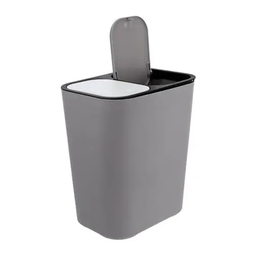 Produktbild: Cabilock Abfalleimer Separate Abschnitte Küchenmülleimer Mülleimer Mit Deckel Für Trockene Und Nasse Abfälle Einfache Sortierung Kunststoff-abfallbehälter Für Zuhause