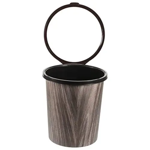 Produktbild: Cabilock Mülleimer Mit Holzmaserung Moderner Mülleimer Küche Abfalleimer Kleiner Mülleimer Abfalleimer Im Schlafzimmer Küchenpapierkorb Abfalleimer Holz Wäscheeimer Plastik Büro Drinnen