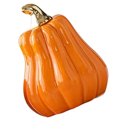 Produktbild: Cabilock Nordische Keramik Kürbis Herbstfigur Künstliche Kürbisse Herbstdekorationen Erntekürbis Herbstkürbis Figur Thanksgiving Kürbis Thanksgiving Dekorationen Herbst Mittelstücke