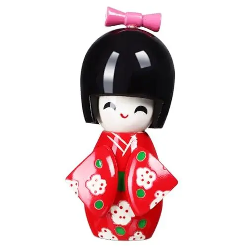 Produktbild: Cabilock Puppen aus Holz japanische tischdekoration Statuen Spielzeuge Kimono-Ornament für den Tisch künstlerische Kimonopuppe Marionette Kunsthandwerk Baby Senfkörner