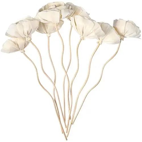 Produktbild: Rattanstäbchen für raumduft Rattan Duftstäbchen Stäbchen: 8 Stücke Diffuser Sticks mit Blumen Holz Diffusor Stöcke für Ätherische Öle Aroma Aromatherapie
