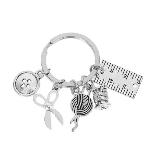 Produktbild: Cabilock Nähmaschine Damen Schlüsselanhänger Niedlicher Schlüsselanhänger Für Modedesigner Handwerk Schlüssel Charm Silber