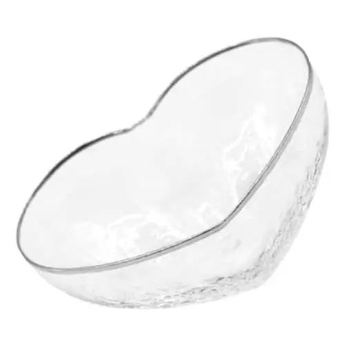Produktbild: Cabilock Salatschüssel Salatteller Wasabi-gericht Klare Müslischalen Schüssel Zum Servieren Von Desserts Suppe Müslischale Herzplatten Unregelmäßige Schale Joghurtschale Transparent Glas