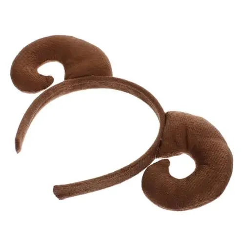 Produktbild: Cabilock Schaf Stirnband Ziegen Schaf Haarband Plüsch Ziegenhaar Reifen Schaf Horn Ohr Stirnband Antilopen Hörner Stirnband Ziegen Horn Stirnband Ziegenohren Stirnband Schaf Haar