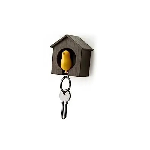 Produktbild: Cabilock Vogelhaus-schlüssel Gelber Spatz Mit Braunem Abs-material 7 4 X 6 8 X 4 4 Cm Vogelhaus-schlüsselhalter Für Schuljungen Und -mädchen