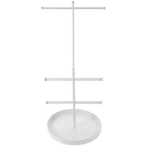 Produktbild: Cabilock Schmuckaufbewahrungsregal Teleskop-design Halskettenhalter Organizer Weiß Für Heimdekoration