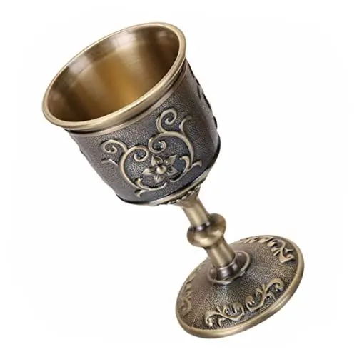 Produktbild: Cabilock Mini Rotwein Kelch Retro Metall Tasse für Familie Treffen Hotel Elegante Party Zubehör