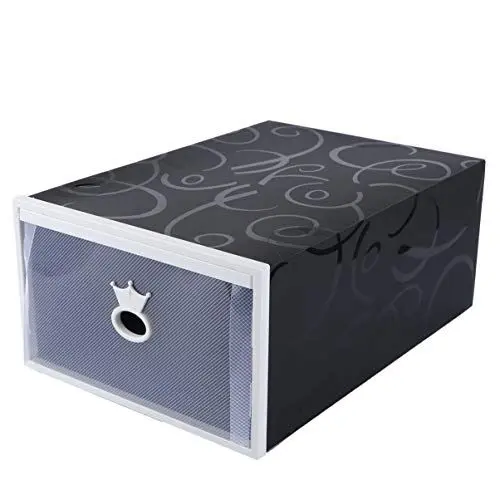 Produktbild: Cabilock Schuhregal Schwarz : Sneakerhalter Sichtbar Pantoffeln Schubladenschuhe Xxcm Wohnbeweis Home Container Sneaker Koffer für Fensteraufbewahrung Klar Transparent Flur Schuhschrank