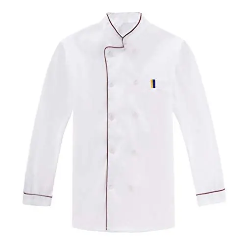 Produktbild: Cabilock Schwarze Hemden Für Männer Overalls Für Kinder Unisex Koch Langarm Kochjacke Küche Kochkleidung Restaurant Arbeits für Hotelbar Grill Größe 5XL Küchenwaren Schwarzes Herrenhemd
