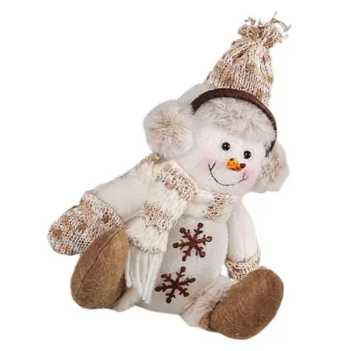 Produktbild: Cabilock Sitzendes Schneemannspielzeug Weihnachtsfiguren weihnachtsdeko Weihnachten deko Wohnkultur Weihnachtsschmuck Desktop-Ornament Schreibtisch Plüschpuppen Requisiten Baby Dekorationen