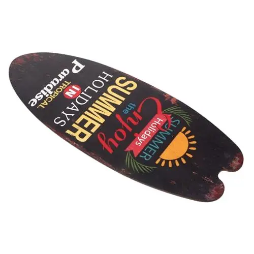 Produktbild: Cabilock Surfbrett Wanddekoration Aus Holz Tropisches Strand-thema Schild Für Wohnraum Garten Und Büro Kreative Wandkunst Farbenfrohe Deko Für Strandliebhaber