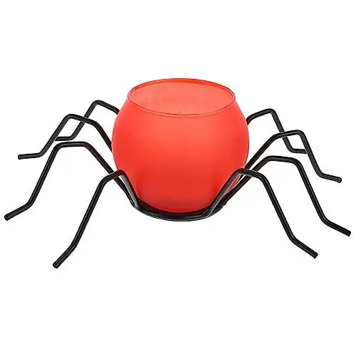 Produktbild: Cabilock Kerzenständer Spinne Halloween Spinne Kerzenständer für Tisch Rot Mini Dinner Teelichthalter