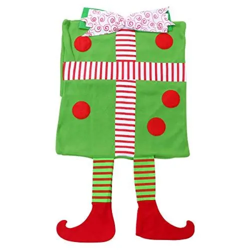 Produktbild: Cabilock Stuhlbezug Elf Stuhl Abdeckung Weihnachtsmannmütze Waschbarer Stuhl Stuhlhusse Elf Krippendekoration Stuhlhussen Für Weihnachten Wohnkultur Essensstuhl Weihnachtselfe Goldener Samt