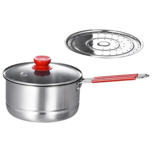 Produktbild: Cabilock Suppentopf Aus Edelstahl Kaffeekanne Kochtopf Mit Deckel Untertassentopf Kleiner Suppentopf Soßentopf Einhand Suppentopf Kochtopf Milchtopf Edelstahl 410