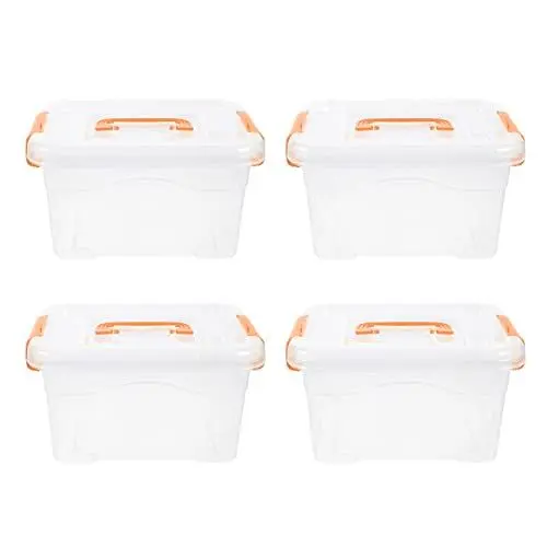 Produktbild: Cabilock Tischständer Aufbewahrungsbox 4PCS Desktop Organizer Box Sundry Toy Storage Case Handheld Storage Box mit Deckelgriff Behälter Deckel Griff Handtasche Diverse Organizer