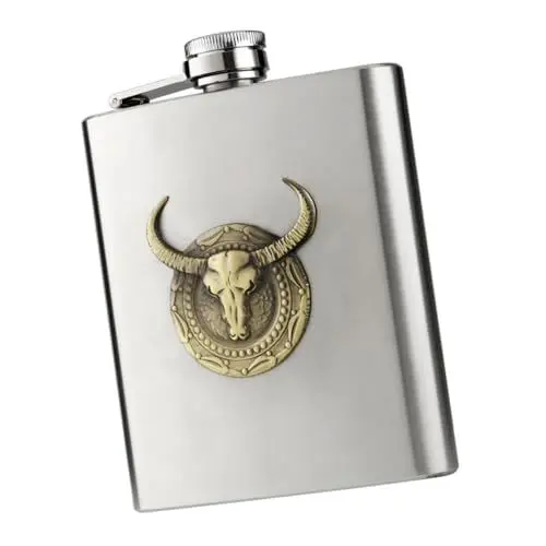 Produktbild: Cabilock Camping Essential Isolierte Tragbare Kaffeekanne Whiskyflasche Für Männer Wandern Im Freien Edelstahlflasche