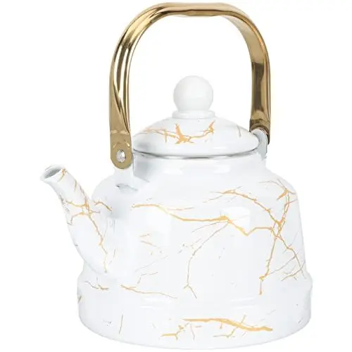 Produktbild: Cabilock Handliche in Exquisiter Handwerkskunst 2 5 L Emaille-wasserkocher Zum Kochen Von Wasser Zu Hause