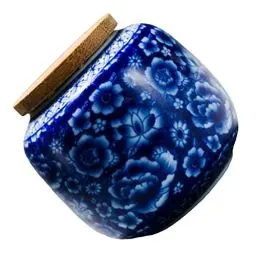 Produktbild: Cabilock Vorratsgläser Keramik Vorratsdose Vintage Teedose Kaffeedose Chinesischer 400ml Blau Vorratsbeh?lter mit Deckel Tee Sü?igkeiten Gewürze ? Beh?lter Küche Aufbewahrung Zuckerdose