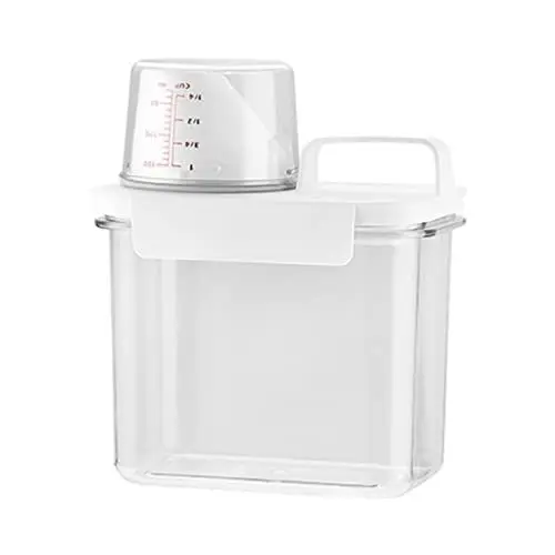 Produktbild: Cabilock Waschpulver Box Kunststoff Waschmittel Aufbewahrung Waschmittelspender Waschpulverbox Haushalt Laundry Box Waschpulver Waschpulverdose Aufbewahrungsbox für Haushaltswäsche Waschmittel 1.1L