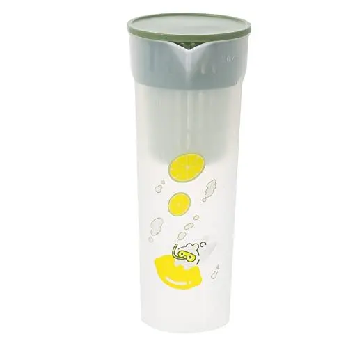 Produktbild: Cabilock Wasserflasche Krug Mit Kunststoffdeckel Limonadenkrug Wasserkrug Luftdichter Krug Runder Krug Aus Kunststoff Getränkekrug Behälter Mit Deckel Küchenkrug Kühlschrank Saft