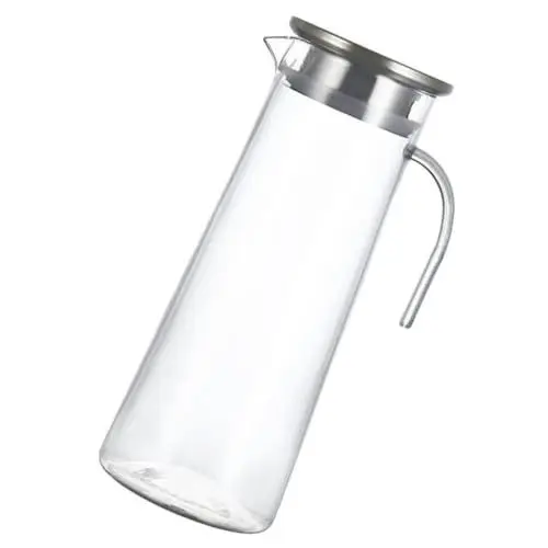 Produktbild: Cabilock Wasserkrug Mit Deckel Transparente Getränkekaraffe Für Eistee Und Wasser Für Restaurant Und Zuhause