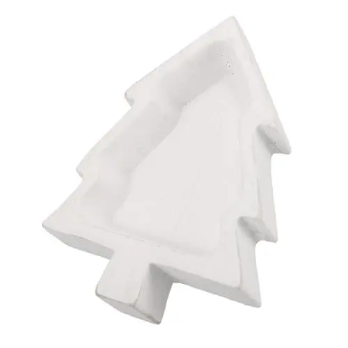 Produktbild: Cabilock Weihnachtsbaumschale weihnachtsbaum dekoration Weihnachtsbaum Servierteller Süßigkeitenbehälter Weihnachts-Snack-Teller Tablett Schale in Weihnachtsbaumform Weihnachtsteller Weiß