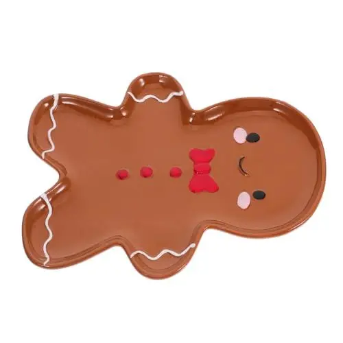 Produktbild: Cabilock Weihnachtsteller - Lebkuchenmann-serviertablett Kreative Weihnachtsteller Dekoratives Weihnachtsgericht Weihnachtsdessertteller
